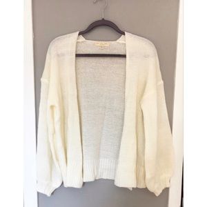 Cream colored open cardigan